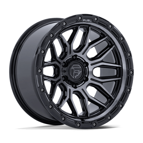 Fuel 1PC | FC881 SURGE | 17.0x9.00 | 6X139.7 | -12 | GLOSS BLACK MACHINED W/ GTCC