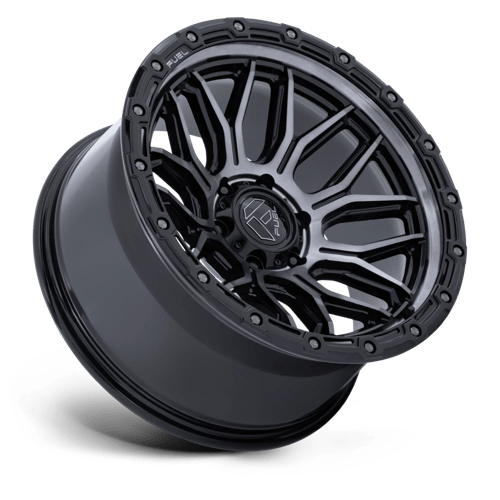 Fuel 1PC | FC881 SURGE | 17.0x9.00 | 6X139.7 | -12 | GLOSS BLACK MACHINED W/ GTCC