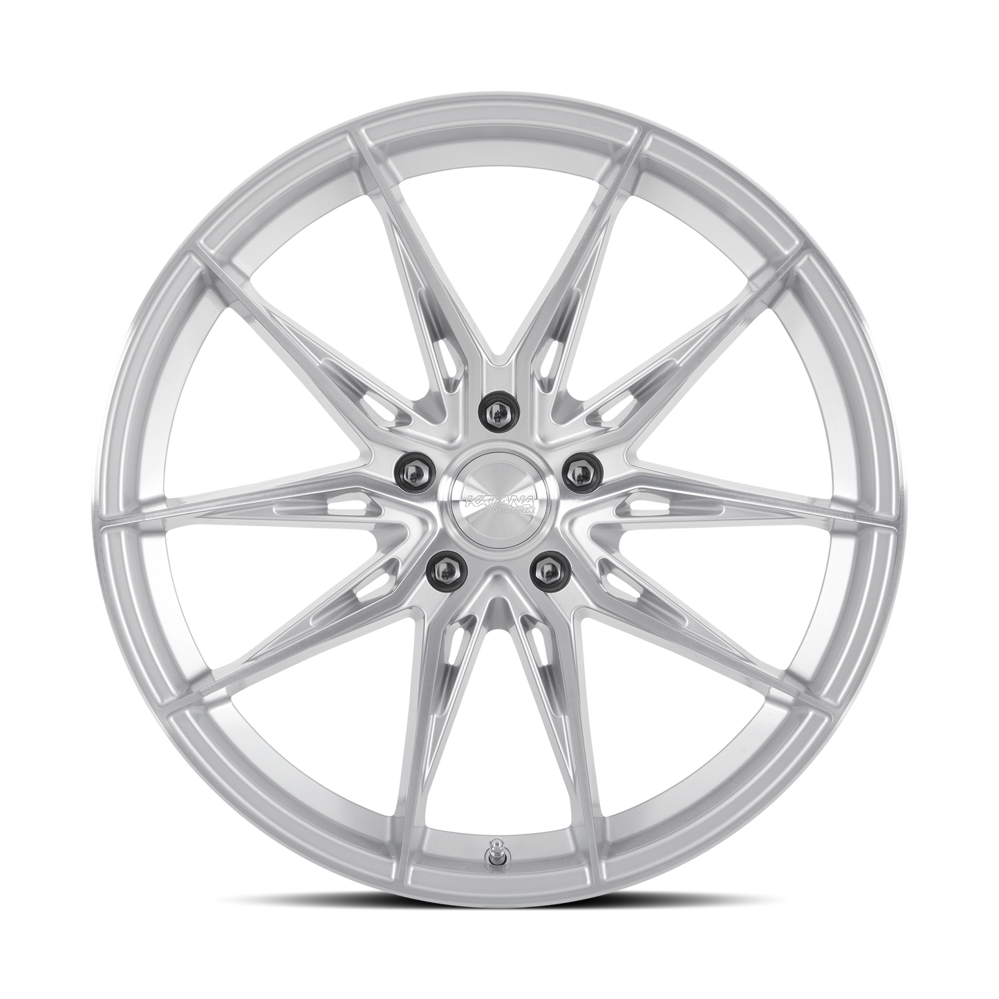 KATANA RACING KR10 Glossy Silver Machine Face | 20x8.5 | 5x100 | +40mm | KR10-208550GSF