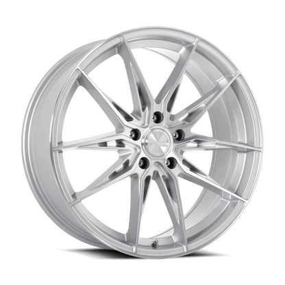 KATANA RACING KR10 Glossy Silver Machine Face | 20x8.5 | 5x120 | +40mm | KR10-208545GSF