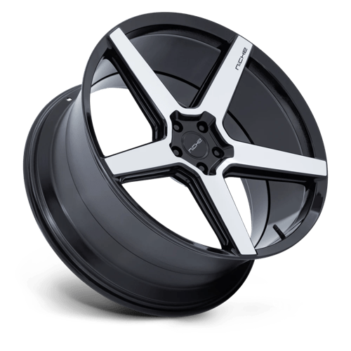 Niche 1PC | NC283 MODENA | 22.0x9.00 | 5X112 | 15 | GLOSS BLACK W/ MACHINED FACE