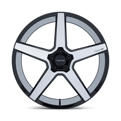 Niche 1PC | NC283 MODENA | 22.0x9.00 | 5X112 | 15 | GLOSS BLACK W/ MACHINED FACE